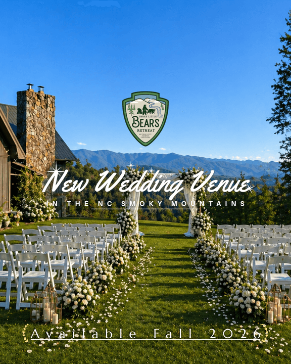 wedding ceremony scene 3 little bears retreat main lodge