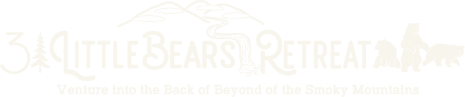 Logo for Little Bears Retreat with mountain imagery and a welcoming ...